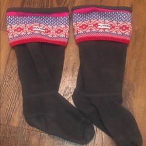 Gray socks for tall Hunter boots size L (8-10)